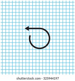 rotation arrows in a circle web icon. vector design