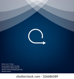 rotation arrows in a circle web icon. vector design