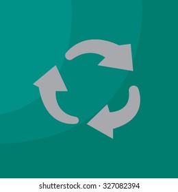 rotation arrows in a circle web icon. vector design