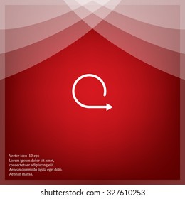 rotation arrows in a circle web icon. vector design