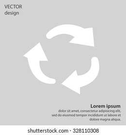 rotation arrows in a circle web icon. vector design