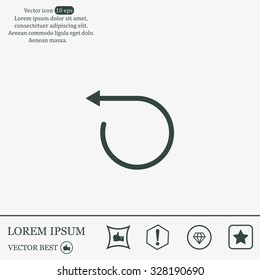 rotation arrows in a circle web icon. vector design