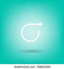 rotation arrows in a circle web icon. vector design