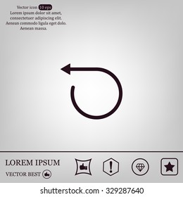 rotation arrows in a circle web icon. vector design