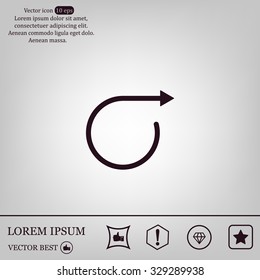 rotation arrows in a circle web icon. vector design