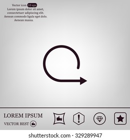 rotation arrows in a circle web icon. vector design
