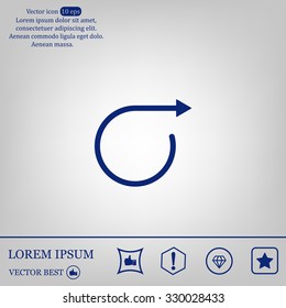 rotation arrows in a circle web icon. vector design