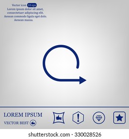 rotation arrows in a circle web icon. vector design