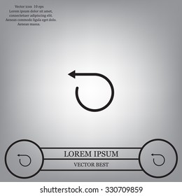 rotation arrows in a circle web icon. vector design