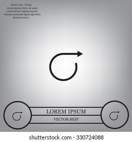 rotation arrows in a circle web icon. vector design