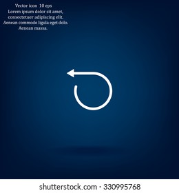 rotation arrows in a circle web icon. vector design
