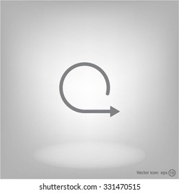 rotation arrows in a circle web icon. vector design