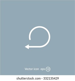 rotation arrows in a circle web icon. vector design