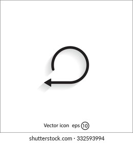 rotation arrows in a circle web icon. vector design