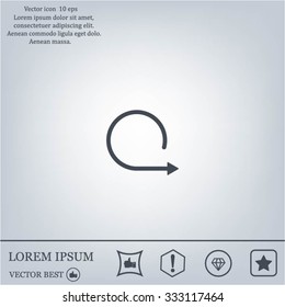 rotation arrows in a circle web icon. vector design