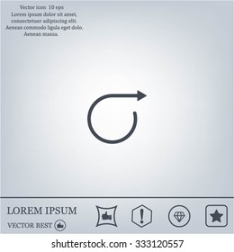 rotation arrows in a circle web icon. vector design