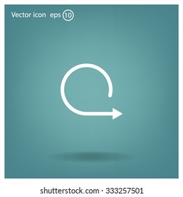 rotation arrows in a circle web icon. vector design