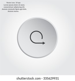 rotation arrows in a circle web icon. vector design