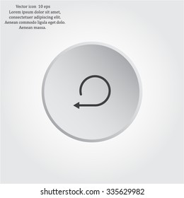 rotation arrows in a circle web icon. vector design