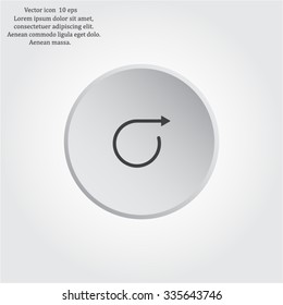 rotation arrows in a circle web icon. vector design