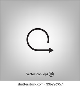 rotation arrows in a circle web icon. vector design