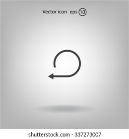 rotation arrows in a circle web icon. vector design
