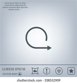 rotation arrows in a circle web icon. vector design