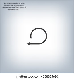 rotation arrows in a circle web icon. vector design