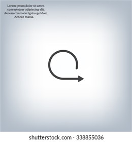 rotation arrows in a circle web icon. vector design