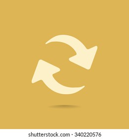 rotation arrows in a circle web icon