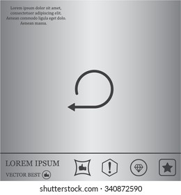 rotation arrows in a circle web icon. vector design