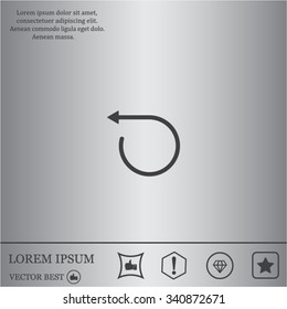 rotation arrows in a circle web icon. vector design