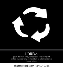 rotation arrows in a circle web icon. vector design