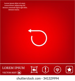 rotation arrows in a circle web icon. vector design