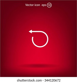 rotation arrows in a circle web icon, vector design