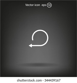 rotation arrows in a circle web icon. vector design