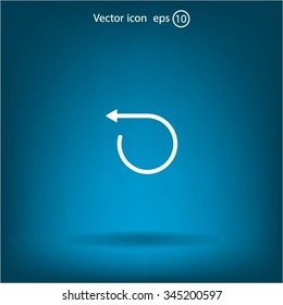 rotation arrows in a circle web icon. vector design