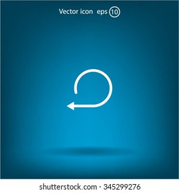 rotation arrows in a circle web icon. vector design