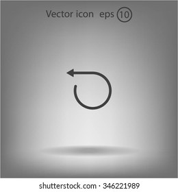 rotation arrows in a circle web icon. vector design