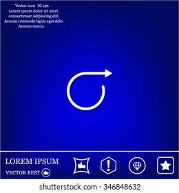 rotation arrows in a circle web icon. vector design