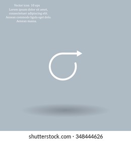 rotation arrows in a circle web icon. vector design