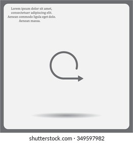 rotation arrows in a circle web icon. vector design