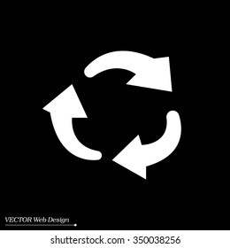 rotation arrows in a circle web icon. vector design