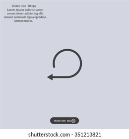 rotation arrows in a circle web icon. vector design