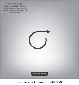 rotation arrows in a circle web icon. vector design