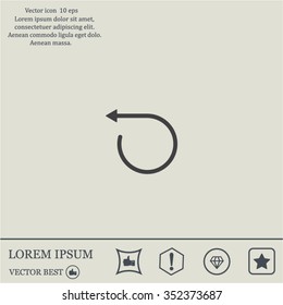 rotation arrows in a circle web icon. vector design