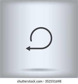 rotation arrows in a circle web icon. vector design