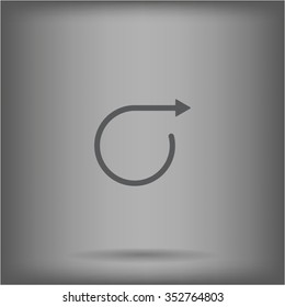 rotation arrows in a circle web icon. vector design
