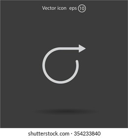 rotation arrows in a circle web icon. vector design