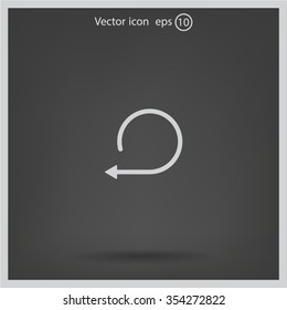 rotation arrows in a circle web icon. vector design